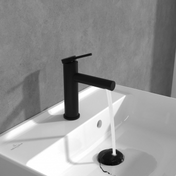 Villeroy & Boch Loop & Friends Basin Mixer Tap with Pop-Up Waste - Matt Black