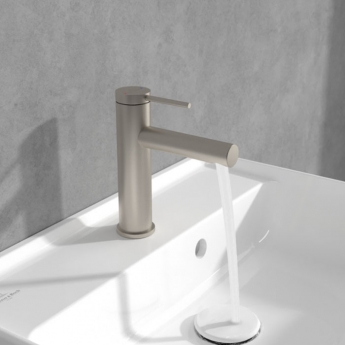 Villeroy & Boch Loop & Friends Basin Mixer Tap without Waste - Brushed Nickel Matt