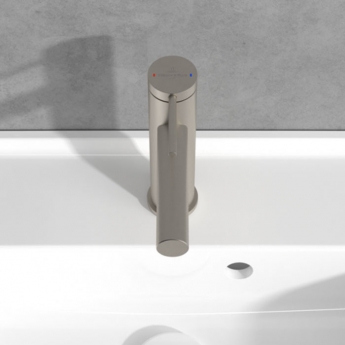 Villeroy & Boch Loop & Friends Basin Mixer Tap without Waste - Brushed Nickel Matt