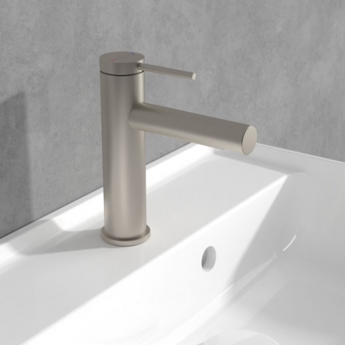 Villeroy & Boch Loop & Friends Basin Mixer Tap without Waste - Brushed Nickel Matt