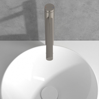 Villeroy & Boch Loop & Friends Tall Basin Mixer Tap without Waste - Brushed Nickel Matt