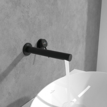 Villeroy & Boch Loop & Friends Wall Mounted Basin Mixer Tap - Matt Black