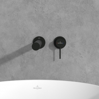 Villeroy & Boch Loop & Friends Wall Mounted Basin Mixer Tap - Matt Black