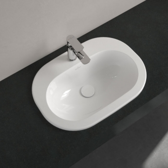 Villeroy & Boch O.novo Inset Countertop Basin 560mm Wide - 1 Tap Hole | Product Image