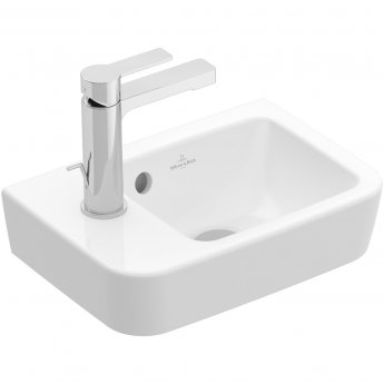 Villeroy & Boch O.novo Compact Wall Hung Basin 360mm Wide - 1 Left Hand Tap Hole