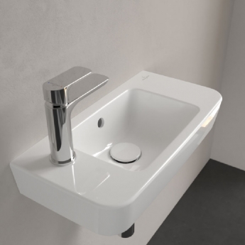 Villeroy & Boch O.novo Compact Wall Hung Basin 500mm Wide - 1 Left Hand Tap Hole