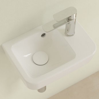 Villeroy & Boch O.novo Compact Wall Hung Basin 360mm Wide - 1 Right Hand Tap Hole