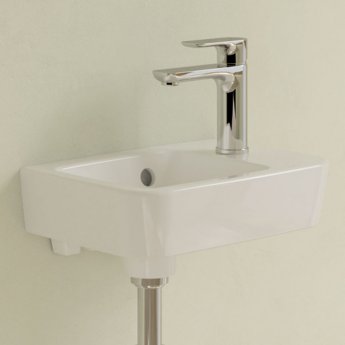 Villeroy & Boch O.novo Compact Wall Hung Basin 360mm Wide - 1 Right Hand Tap Hole