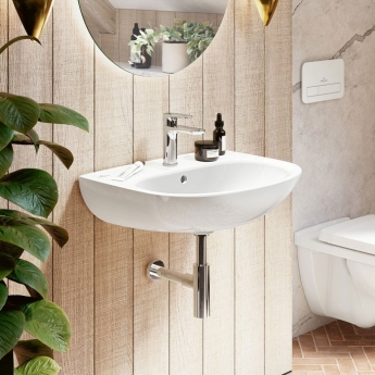 Villeroy & Boch O.Novo Lite Wall Hung Basin 600mm Wide - 1 Tap Hole