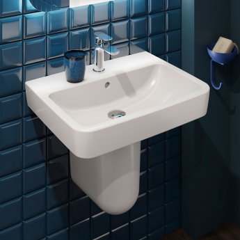 Villeroy & Boch O.novo Angular Wall Hung Basin 600mm Wide - 1 Tap Hole
