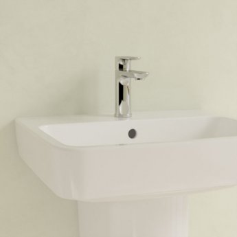 Villeroy & Boch O.novo Basin and Semi Pedestal 550mm Wide - 1 Tap Hole