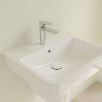 Villeroy & Boch O.novo Basin and Semi Pedestal 550mm Wide - 1 Tap Hole