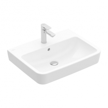 Villeroy & Boch O.novo Angular Wall Hung Basin 600mm Wide - 1 Tap Hole