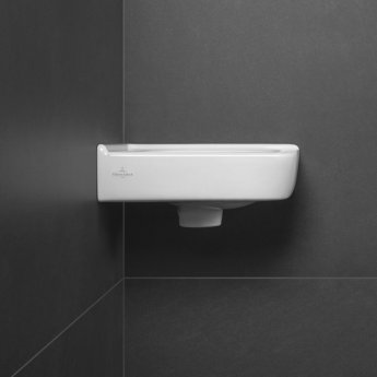 Villeroy & Boch O.novo Corner Wall Hung Basin 400mm x 320mm - 1 Tap Hole