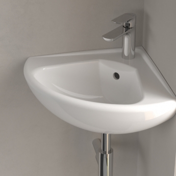 Villeroy & Boch O.novo Compact Corner Wall Hung Basin 415mm x 415mm - 1 Tap Hole