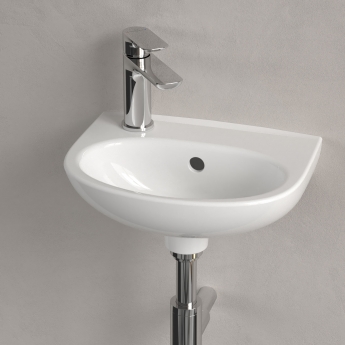 Villeroy & Boch O.Novo Lite Wall Hung Basin 360mm Wide - 1 Left Hand Tap Hole