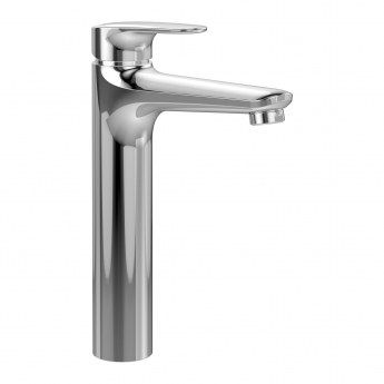 Villeroy & Boch O.novo Start Tall Basin Mixer Tap with Push Button Slotted Waste - Chrome