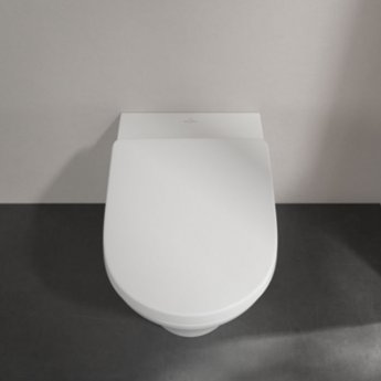 Villeroy & Boch O.novo Rimless Back to Wall Toilet White Alpin - Soft Close Seat
