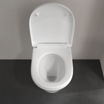 Villeroy & Boch O.novo Rimless Back to Wall Toilet White Alpin - Soft Close Seat