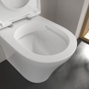 Villeroy & Boch O.novo Rimless Back to Wall Toilet White Alpin - Soft Close Seat