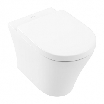 Villeroy & Boch O.novo Rimless Back to Wall Toilet White Alpin - Soft Close Seat