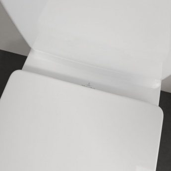 Villeroy & Boch O.novo Flush-to-Wall Close Coupled Pan with Push Button Cistern White Alpin - Excluding Seat
