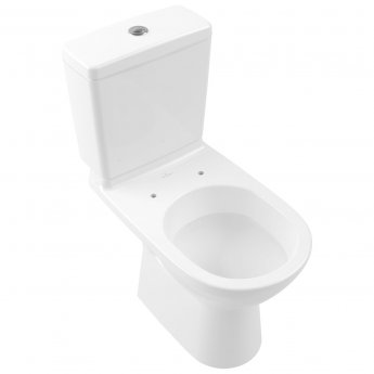 Villeroy & Boch O.novo Open Back Close Coupled Toilet with Push Button Cistern - Soft Close Seat