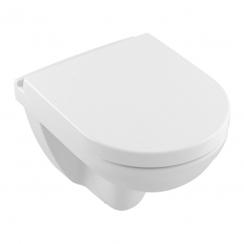Villeroy & Boch O.novo Compact Rimless Wall Hung Toilet with Soft Close Seat