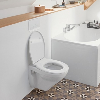 Villeroy & Boch O.novo Soft Close Toilet Seat and Cover Quick Release Hinge - White Alpin