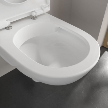 Villeroy & Boch O.novo Rimless Wall Hung Toilet White Alpin - Soft Close Seat