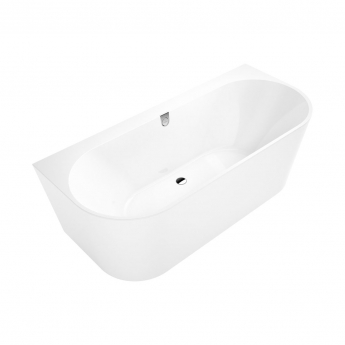 Villeroy & Boch Oberon 2.0 Double Ended Back to Wall Bath with Panel 1800mm x 800mm - White Alpin