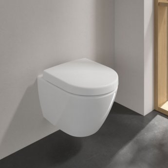 Villeroy & Boch Subway 2.0 Compact Rimless Wall Hung Toilet White Alpin - Soft Close Seat