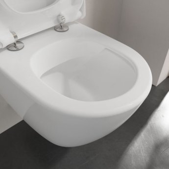 Villeroy & Boch Subway 2.0 Compact Rimless Wall Hung Toilet White Alpin - Soft Close Seat