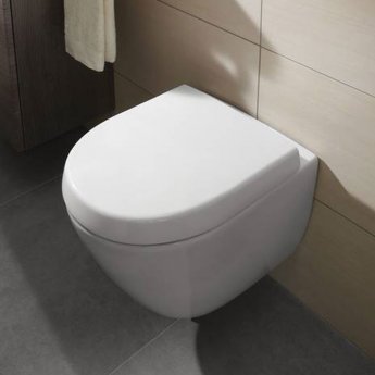 Villeroy & Boch Subway 2.0 Compact Rimless Wall Hung Toilet White Alpin - Soft Close Seat
