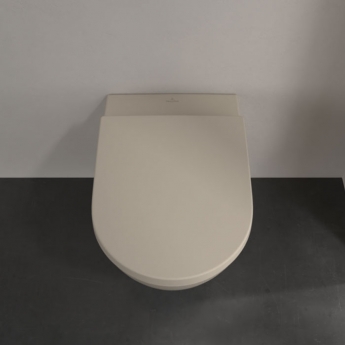Villeroy & Boch Subway 2.0 Rimless Washdown Wall Hung Toilet and Soft Close Seat - Almond