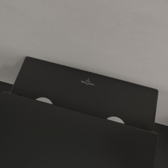 Villeroy & Boch Subway 2.0 Rimless Washdown Wall Hung Toilet and Soft Close Seat - Pure Black