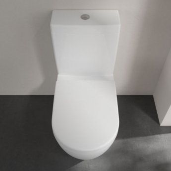 Villeroy & Boch Subway 2.0 Rimless Close Coupled Toilet with Push Button Cistern - Soft Close Seat