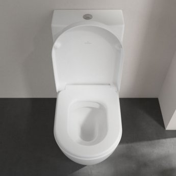 Villeroy & Boch Subway 2.0 Rimless Close Coupled Toilet with Push Button Cistern - Soft Close Seat