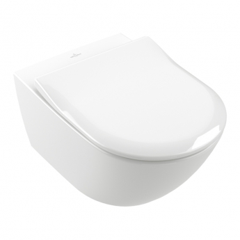 Villeroy & Boch Subway 2.0 Quick Release Slim Soft Close Toilet Seat and Cover - White Alpin