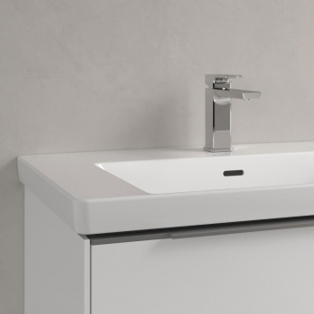 Villeroy & Boch Subway 3.0 Basin and Semi Pedestal 800mm Wide 1 Tap Hole - White Alpin | Product Image