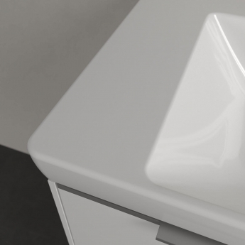 Villeroy & Boch Subway 3.0 Basin and Semi Pedestal 800mm Wide 1 Tap Hole - White Alpin | Product Image