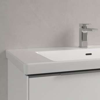 Villeroy & Boch Subway 3.0 Basin and Semi Pedestal 1000mm Wide 1 Tap Hole - White Alpin | Product Image