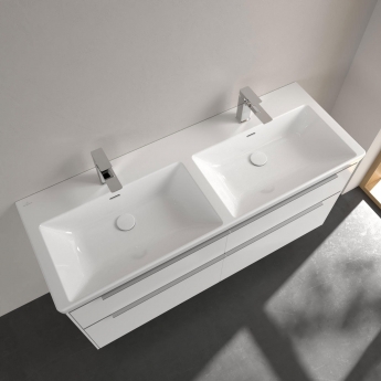 Villeroy & Boch Subway 3.0 Double Basin 1300mm Wide 2 Tap Hole - White Alpin