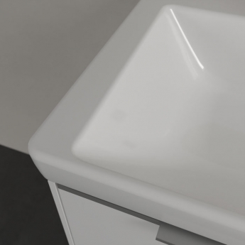 Villeroy & Boch Subway 3.0 Double Basin and Semi Pedestal 1300mm Wide 2 Tap Hole - White Alpin | Product Image
