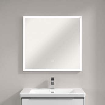 Villeroy & Boch Subway 3.0 LED Bathroom Mirror 750mm H x 800mm W - White Matt | Product Image