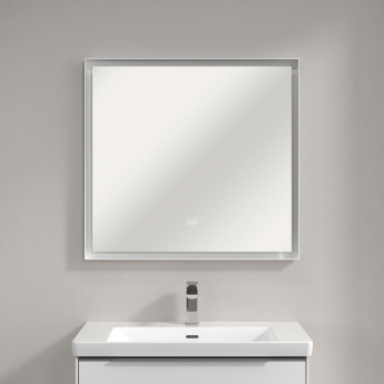 Villeroy & Boch Subway 3.0 LED Bathroom Mirror 750mm H x 800mm W - White Matt | Product Image