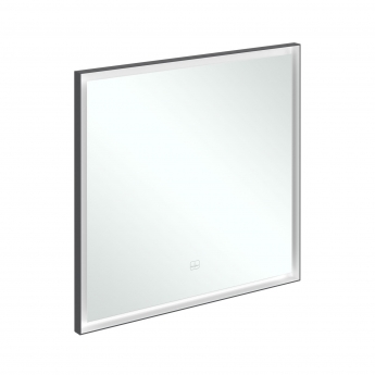 Villeroy & Boch Subway 3.0 LED Bathroom Mirror 750mm H x 800mm W - Black Matt/White Matt | Product Image