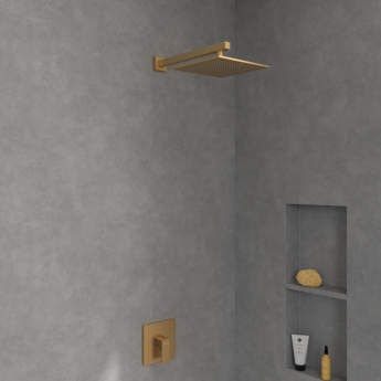 Villeroy & Boch Subway 3.0 Square Concealed Shower Valve Single Outlet - Brushed Gold | Product Image