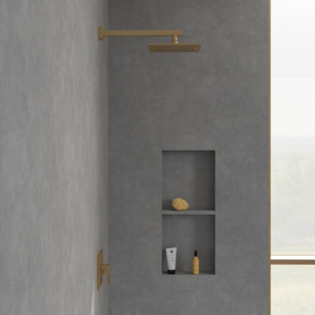 Villeroy & Boch Subway 3.0 Square Concealed Shower Valve Single Outlet - Brushed Gold | Product Image