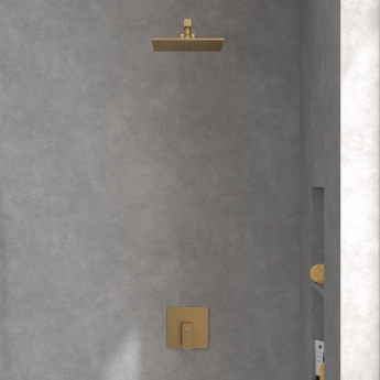 Villeroy & Boch Subway 3.0 Square Concealed Shower Valve Single Outlet - Brushed Gold | Product Image